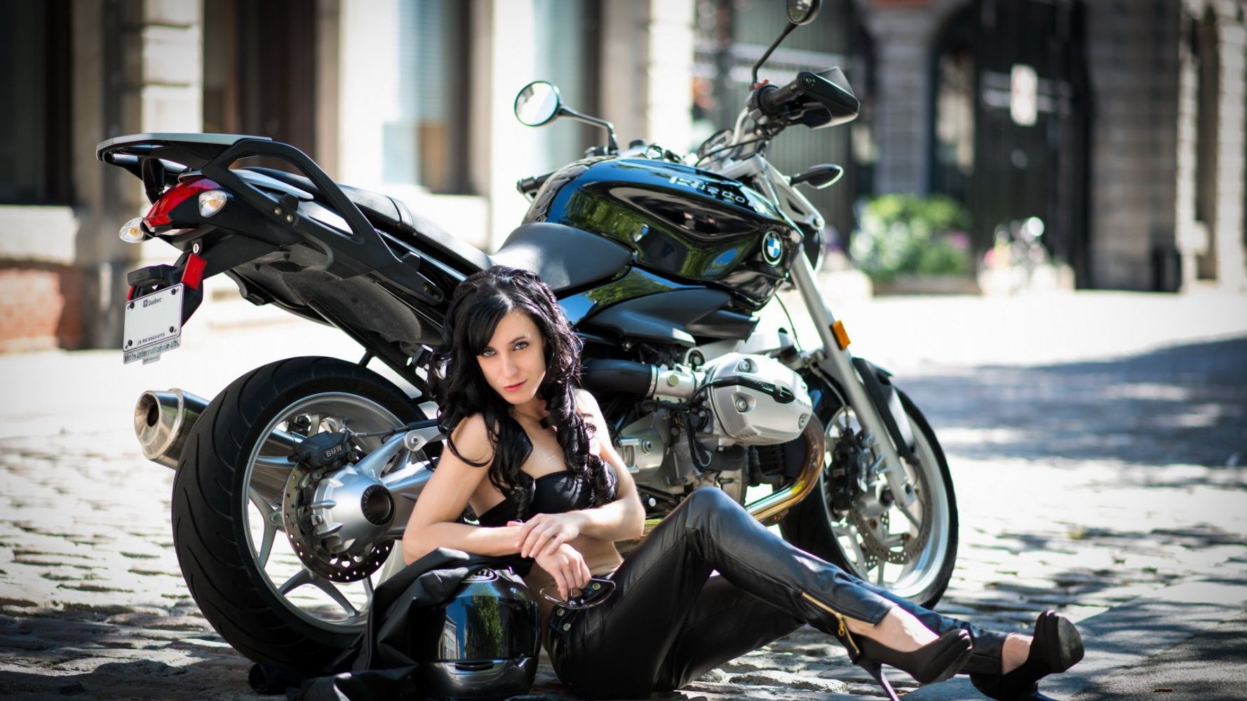 European women on bikes in Kagoshima