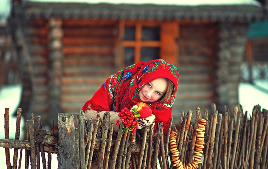 Sexy girl Women in Slavic costumes in Kagoshima
