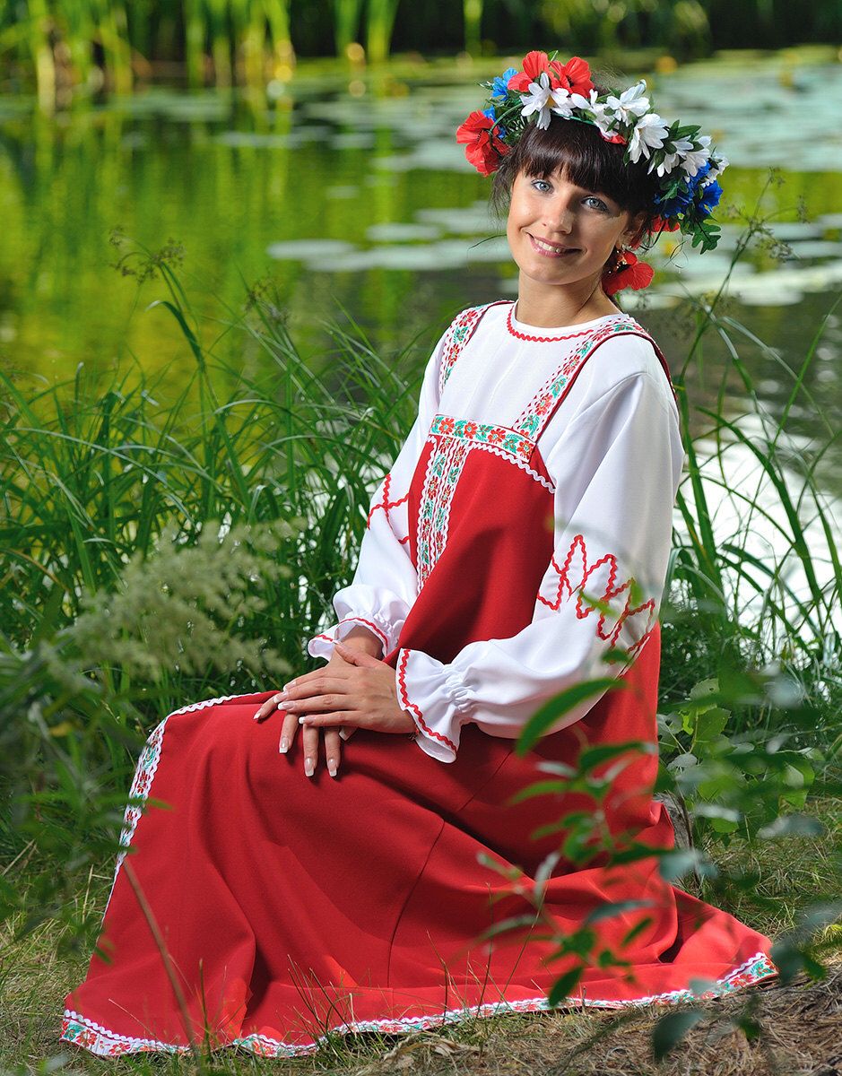 Beautiful girl Girls in Slavic costumes in Kagoshima